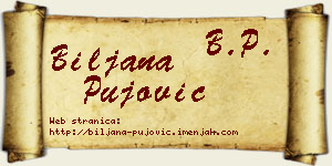 Biljana Pujović vizit kartica